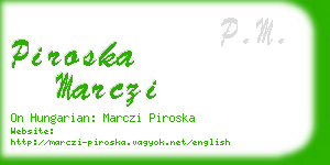 piroska marczi business card
